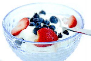 Yogurt and berries